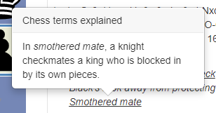Smothered Mate - Chess Terms 